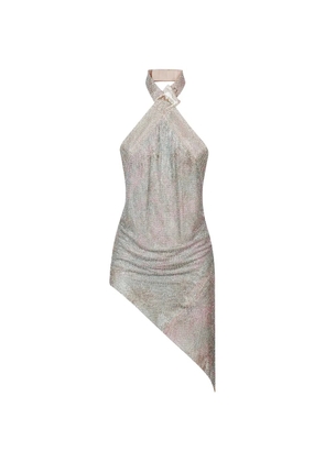 POSTER GIRL halterneck asymmetric dress - Neutrals