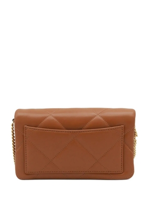 Tory Burch Kira diamond-quilt logo-plaque crossbody bag - Brown