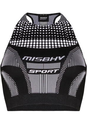 MISBHV logo halterneck sports bra - Black