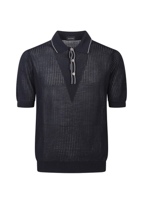 Tagliatore button-up polo shirt - Blue