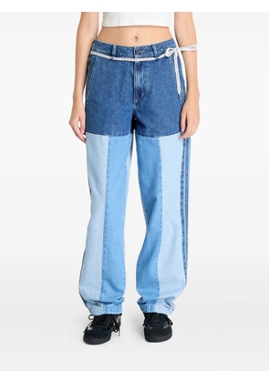 adidas x KSENIASCHNAIDER patchwork cotton jeans - Blue