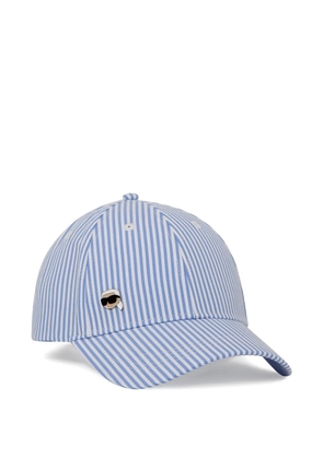 Karl Lagerfeld pin stripes cap - Blue