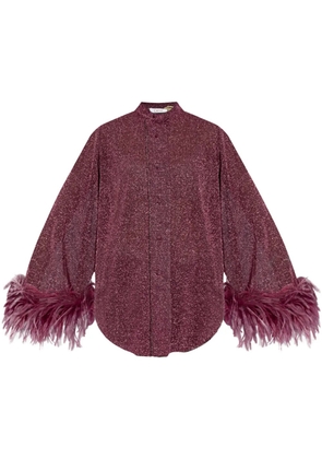 Oséree Lumiére Plumage lurex shirt - Purple