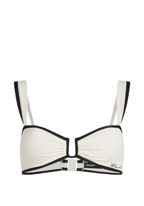 Karl Lagerfeld Signature bandeau bikini top - Neutrals