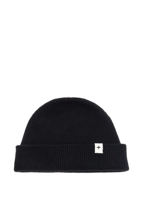 JIL SANDER+ ribbed logo beanie hat - Black