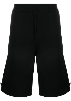 Alexander McQueen logo-plaque cotton shorts - Black