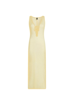 Karl Lagerfeld Signature crochet beach dress - Yellow