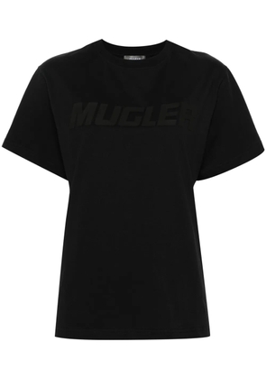 Mugler logo-appliqué cotton T-shirt - Black