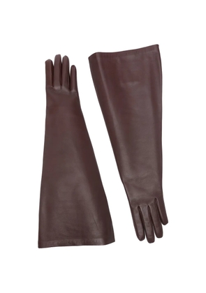 Saint Laurent leather gloves - Brown