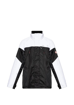 Casablanca logo-detail panelled coat - Black