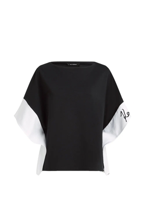 Karl Lagerfeld signature-detail top - Black