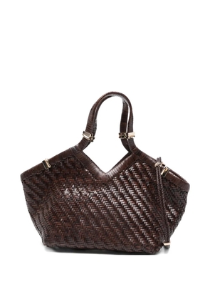 Benedetta Bruzziches woven leather tote bag - Brown