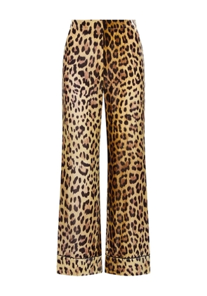 MALIPARMI leopard-print straight-leg trousers - Yellow