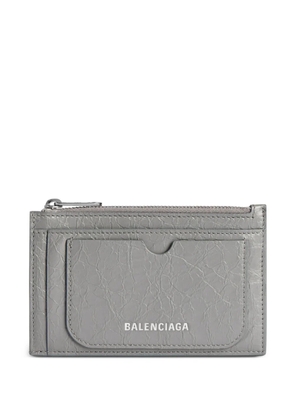 Balenciaga Superbusy ziped card holder - Grey