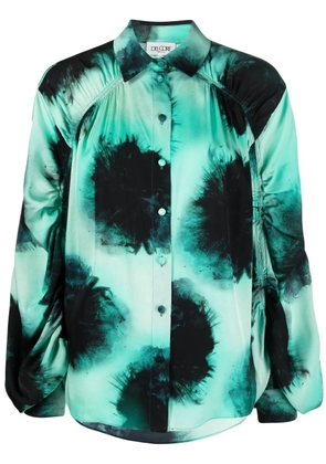 Del Core abstract-print shirt - Green