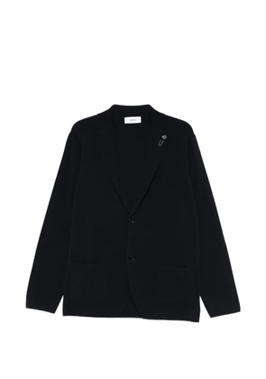 Lardini flower-detail pocketed cardigan - Blue