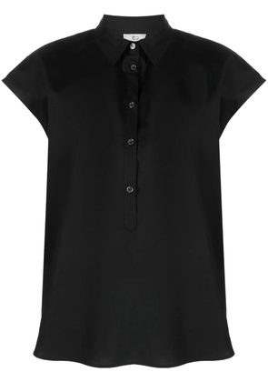 Woolrich cap-sleeves cotton shirt - Black