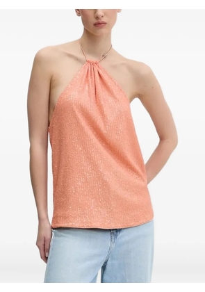 HUGO sequin-embellished top - Orange