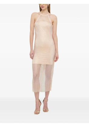 Patrizia Pepe embellished midi dress - Neutrals