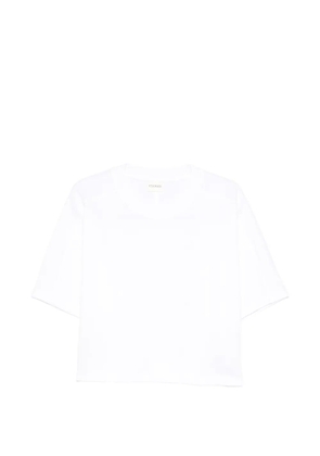 Closed crew-neck short-sleeve T-shirt - White