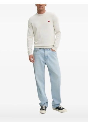 HUGO logo-patch crew-neck sweater - White