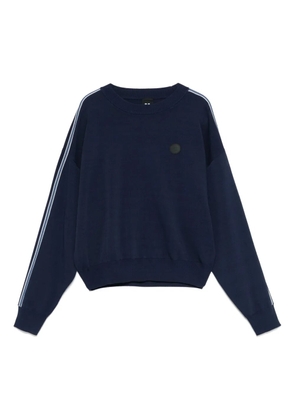 P.E Nation stripe-detail knit jumper - Blue