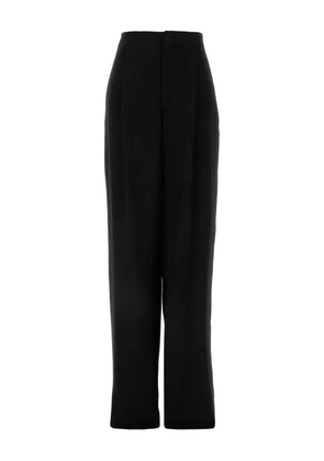 Saint Laurent silk high waisted trousers - Black