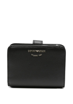 Emporio Armani logo-lettering wallet - Black
