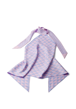 Prada printed silk twill halter top - Pink