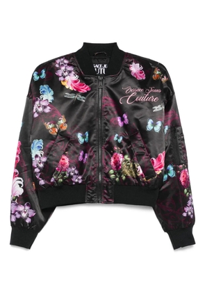 Versace Jeans Couture floral bomber jacket - Black