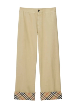 Burberry gabardine-weave trousers - Neutrals