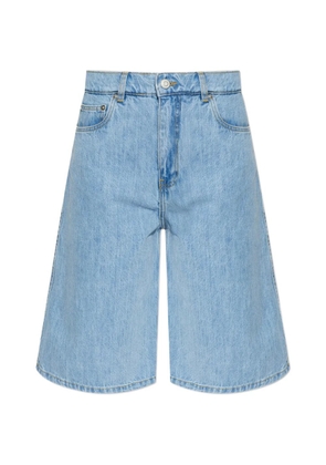 Coperni belt-detail shorts - Blue