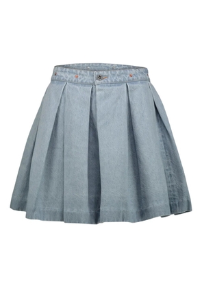VETEMENTS pleated denim skirt - Blue