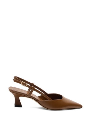 Stuart Weitzman cutout pointed pumps - Brown