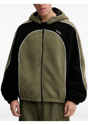 HUGO Neddyzo zip-fastening hoodie - Green