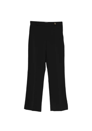 Elisabetta Franchi logo-plaque cropped trousers - Black