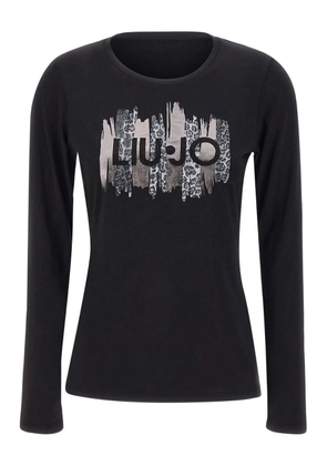 LIU JO long-sleeve logo T-shirt - Black