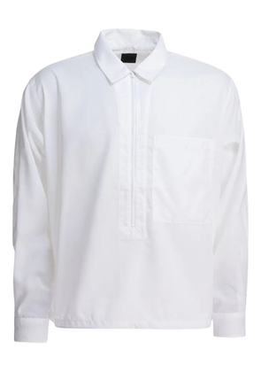 DAIWA PIER39 half-zip pocket shirt - White