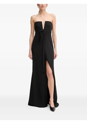 Sandro Ferrone tie-front strapless maxi dress - Black
