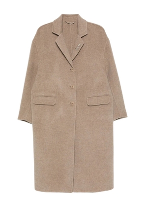 Ermanno Scervino Efezia button-fastening flap-pocket coat - Brown