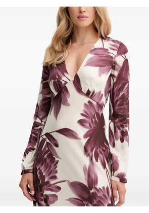 TWINSET floral-pattern V-neck maxi dress - Neutrals