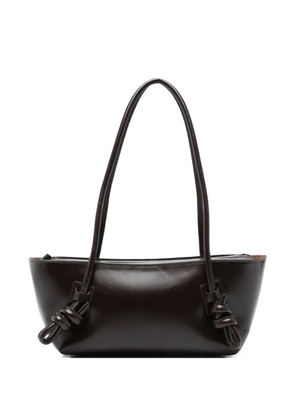 Hereu Fleca knot-detail leather shoulder bag - Brown