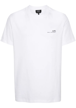 A.P.C. logo-print cotton T-shirt - White