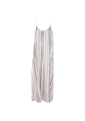 Eleh spaghetti straps striped dress - White