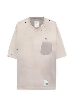 Maison MIHARA YASUHIRO V-neck short-sleeve T-shirt - Neutrals