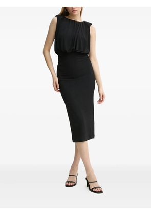 Day Birger Et Mikkelsen Virgine ribbed-knit gathered midi dress - Black