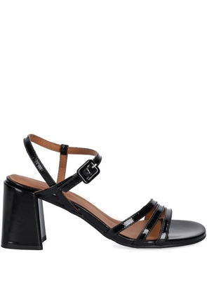 BILLI BI 75mm patent-leather ankle-strap heeled sandals - Black