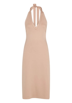 Ferragamo knitted halterneck midi dress - Pink