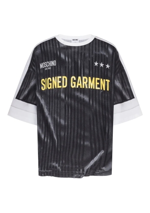 Moschino striped cotton T-shirt - Black