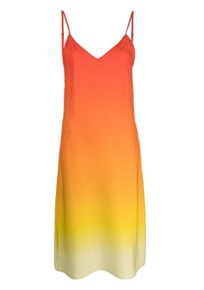 Casablanca gradient silk slip dress - Red